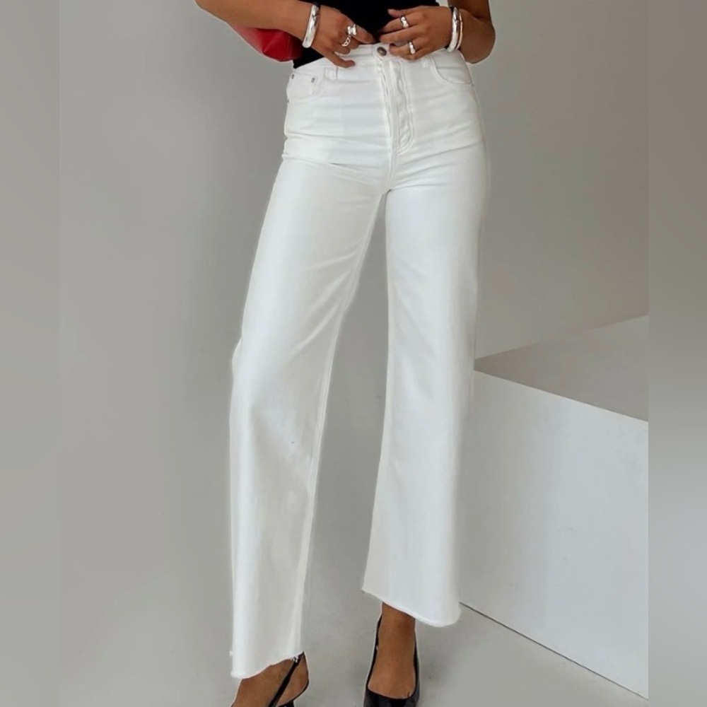 H&M HARPER HIGH RISE WIDE LEG DENIM